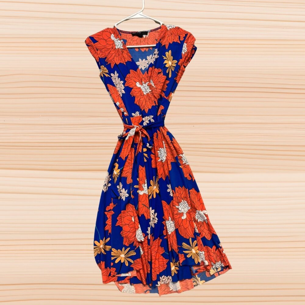 Maggy London Floral Print Wrap Dress